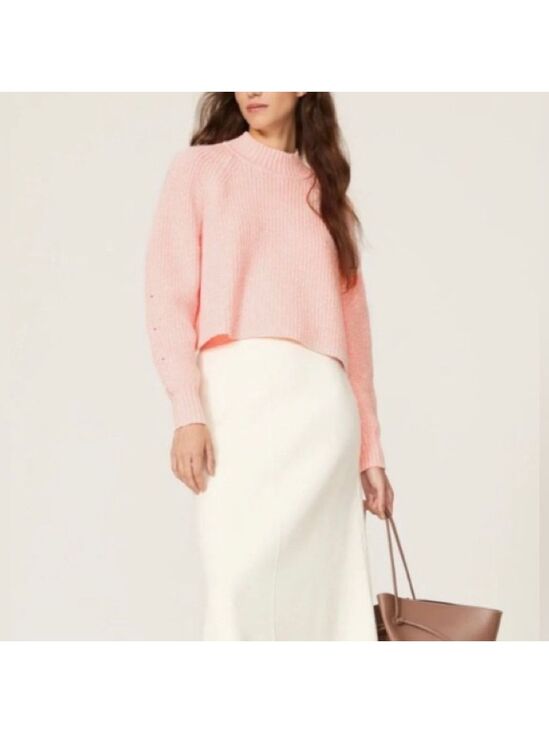 Club Monaco Sweaters - Club Monaco Pink Ribbed A-Line Sweater Small